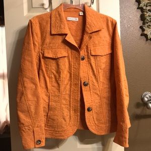Coldwater Creek Jacket-size 14 Orange 🍊